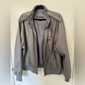 Members Only Light Gray Windbreaker Jacket